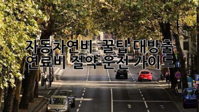 자동차연비 🚀 꿀팁 대방출! 연료비 절약 운전 가이드