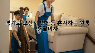 경기도 오산시 양산동 혼자하는 원룸 용달이사