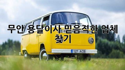 무안 용달이사, 믿음직한 업체 찾기!